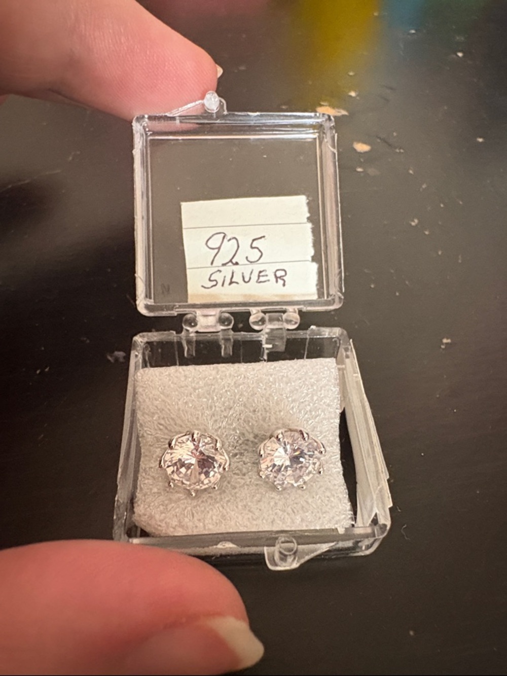 Sterling Silver Clear Cubic Zirconia Stud Earrings - Classic Sparkle